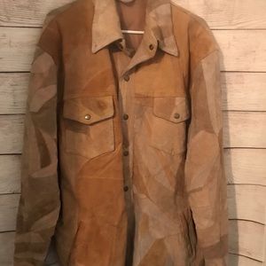 Suede patchwork vintage jacket